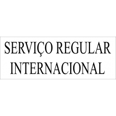 Placa PVC Serviço regular internacional
